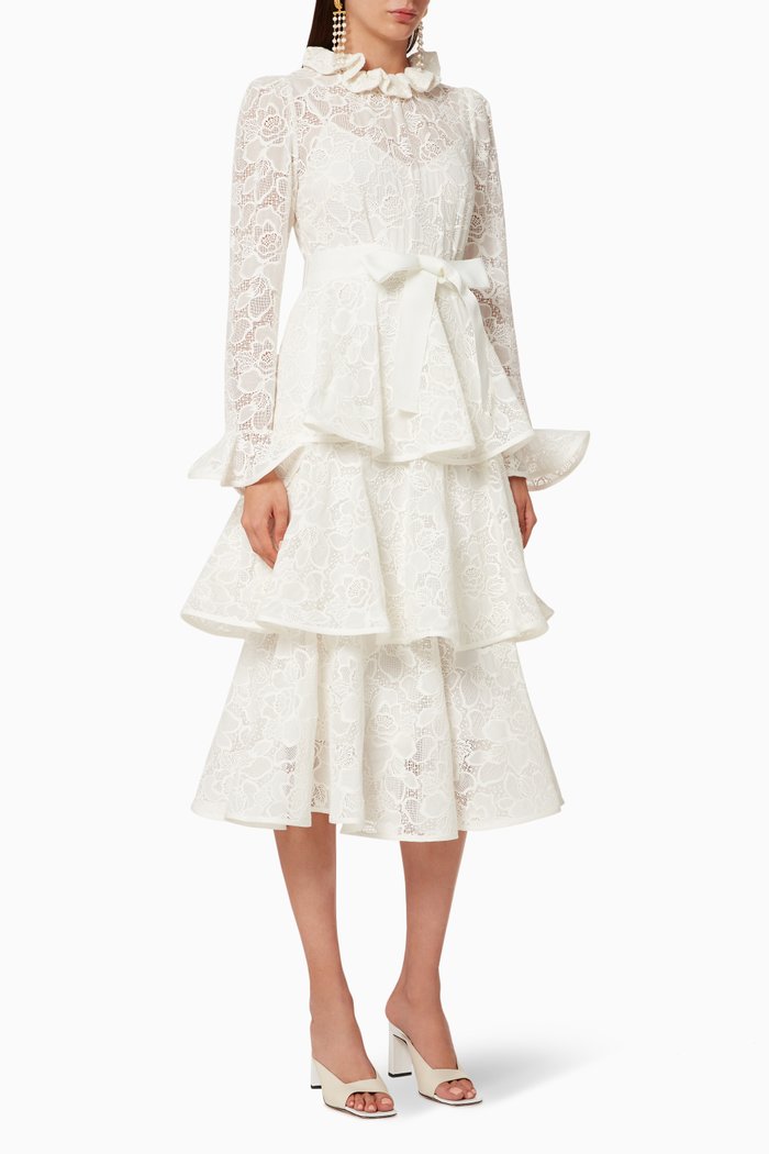 

The Lovestruck Lace Dress, Neutral