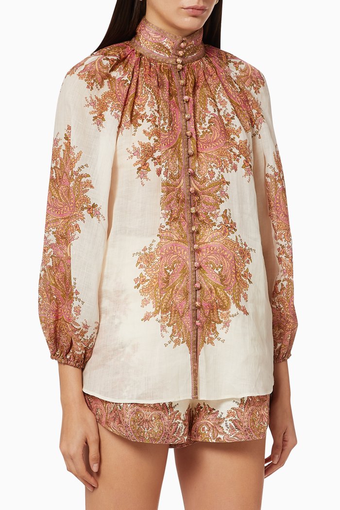 

The Brighton Paisley Blouse, Pink
