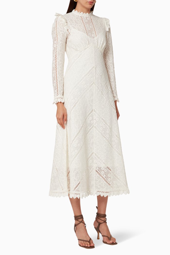 

Brighton Panelled Lace Dress, Neutral