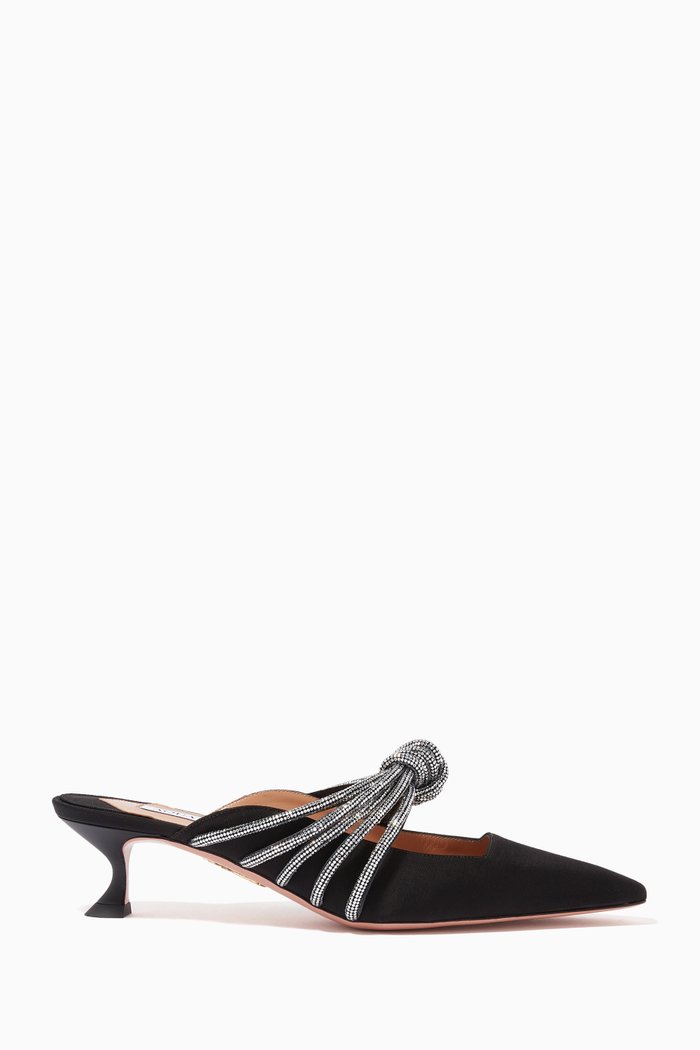 

Celeste 45 Mules in Grosgrain Fabric, Black