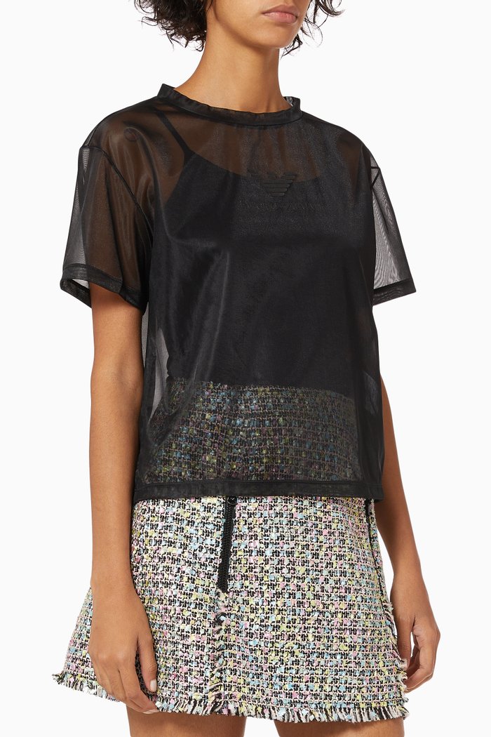 

EA Logo Organza T-Shirt, Black