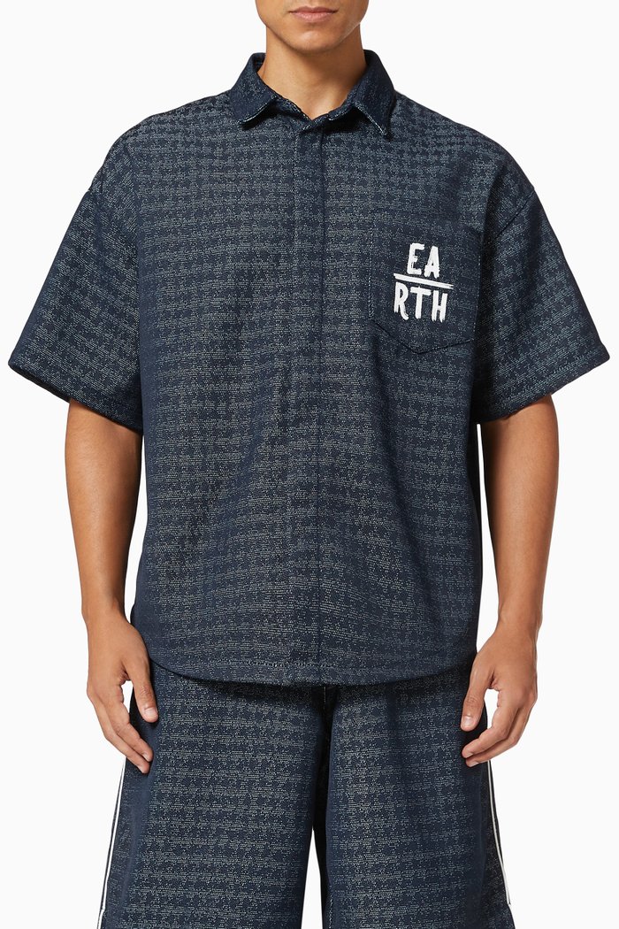 

Earth Pocket Cotton Shirt, Blue