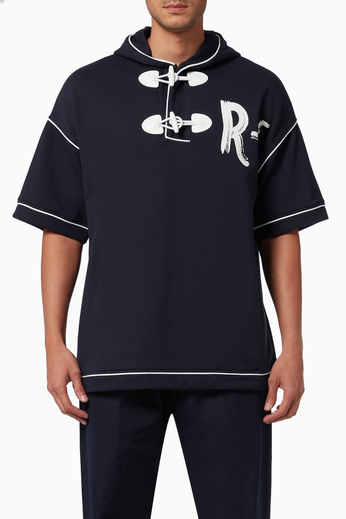 

R-EAcycle Capsule Collection Hoodie in Jersey, Blue
