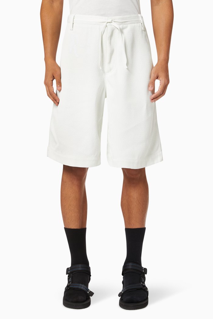 

Sustainable Capsule Collection Houndstooth Shorts, White