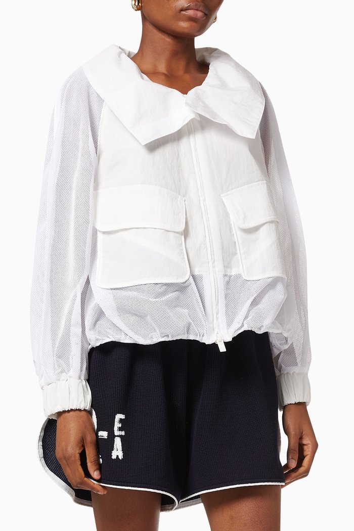 

Sustainable Capsule Collection Mesh Jacket, White