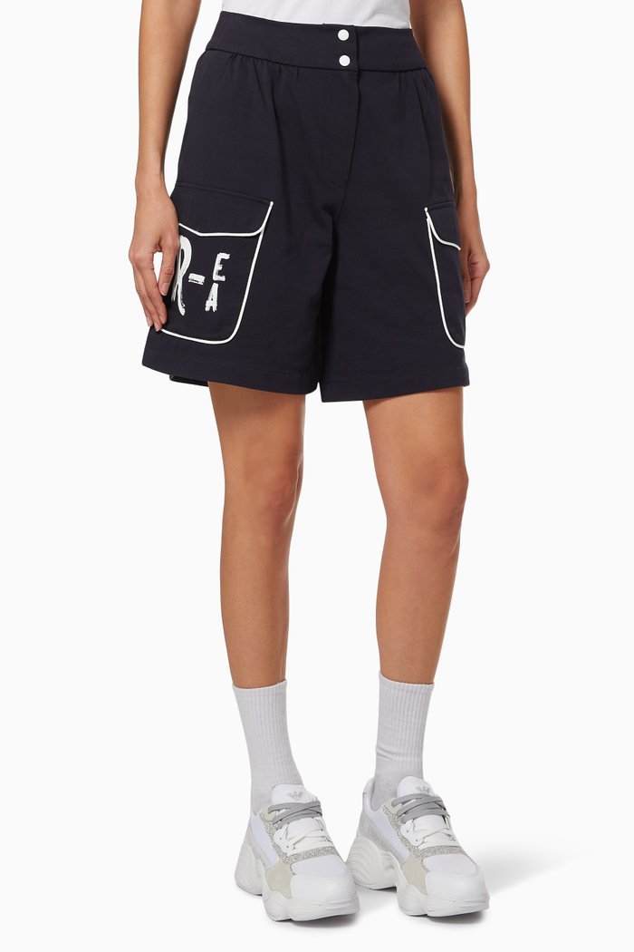 

R-EAcycle Capsule Collection Bermuda Shorts, Blue
