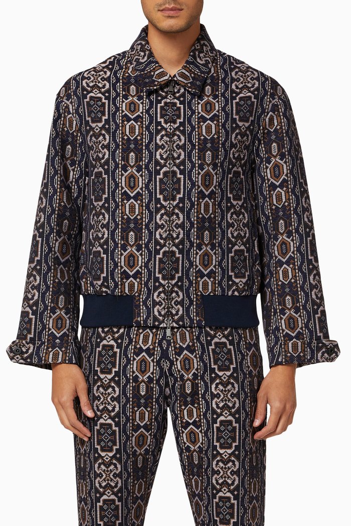 

Al-Sadu Weave Bomber in Cotton, Multicolour