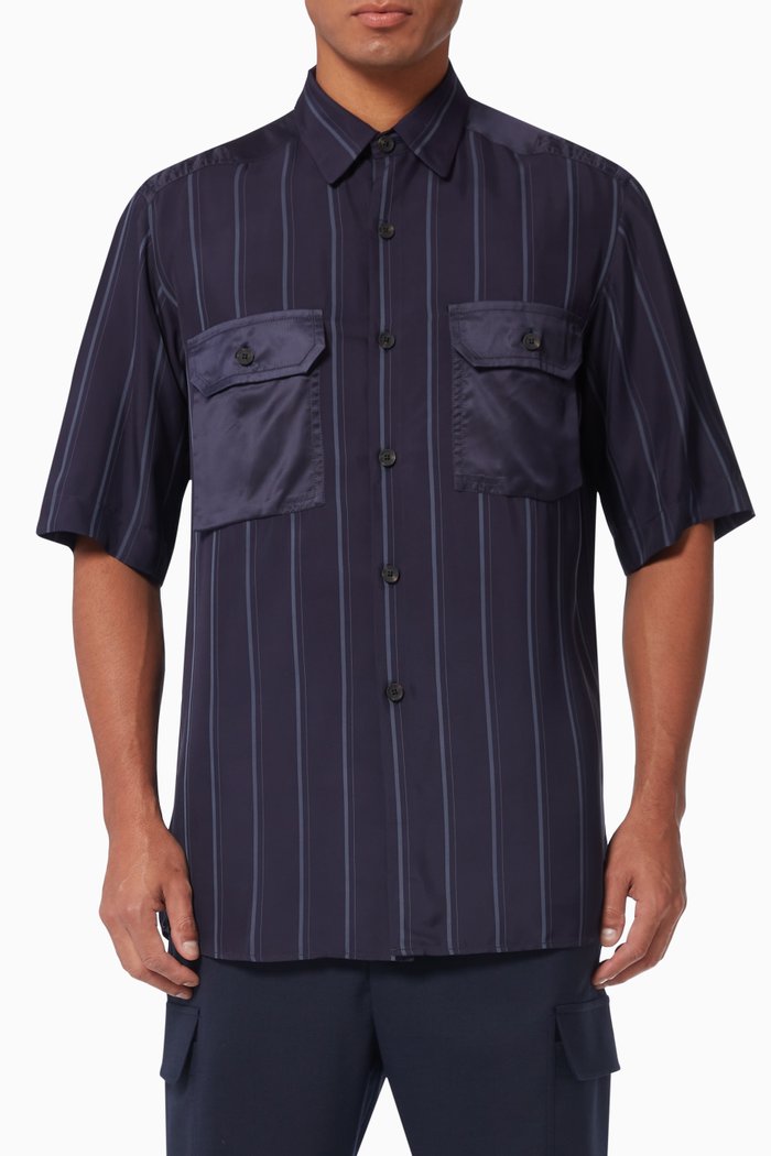 

Saqr Shirt in Viscose, Blue