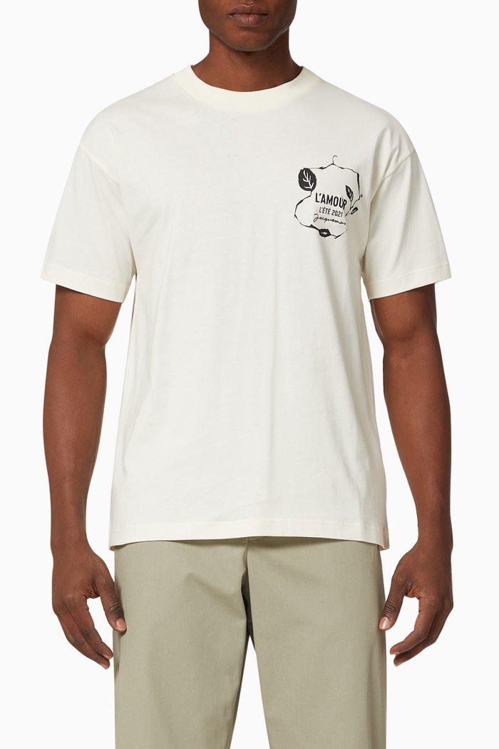 

Le T-shirt L'amour in Cotton, Neutral