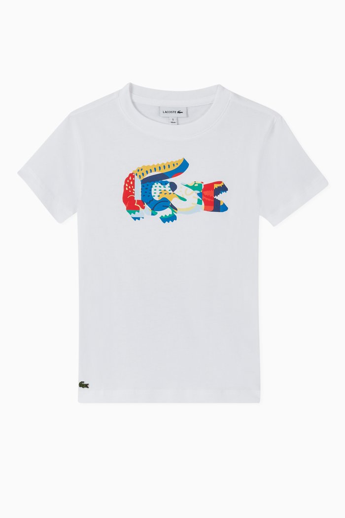 

Crocodile Cotton T-Shirt, White