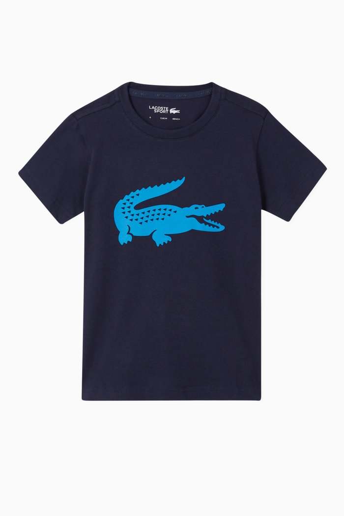 

Sport Oversized Croc Technical Cotton Tennis T-Shirt, Blue