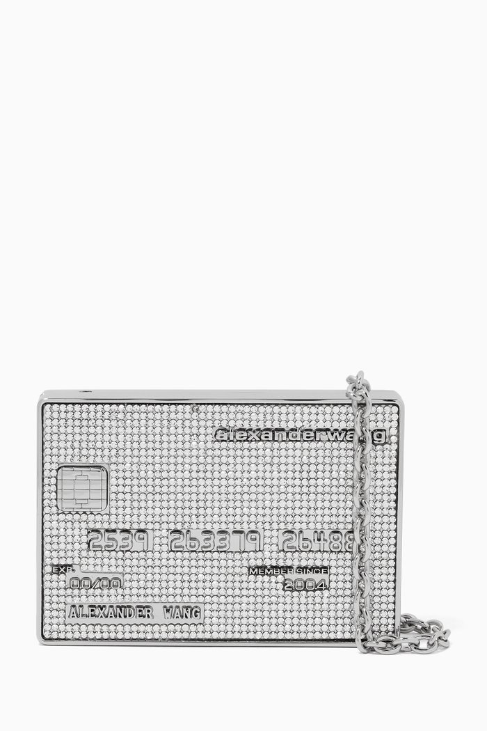 Wangloc Minaudieré in Stainless Steel, Silver
