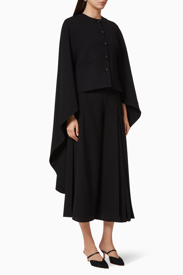 

Asymmetrical Cotton Jacket, Black