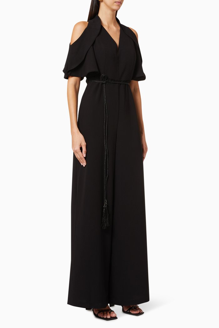 

Cold-Shoulder Jumpsuit, Black