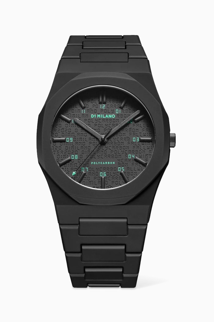 

Green Code Polycarbon Watch, 40.5mm, Black