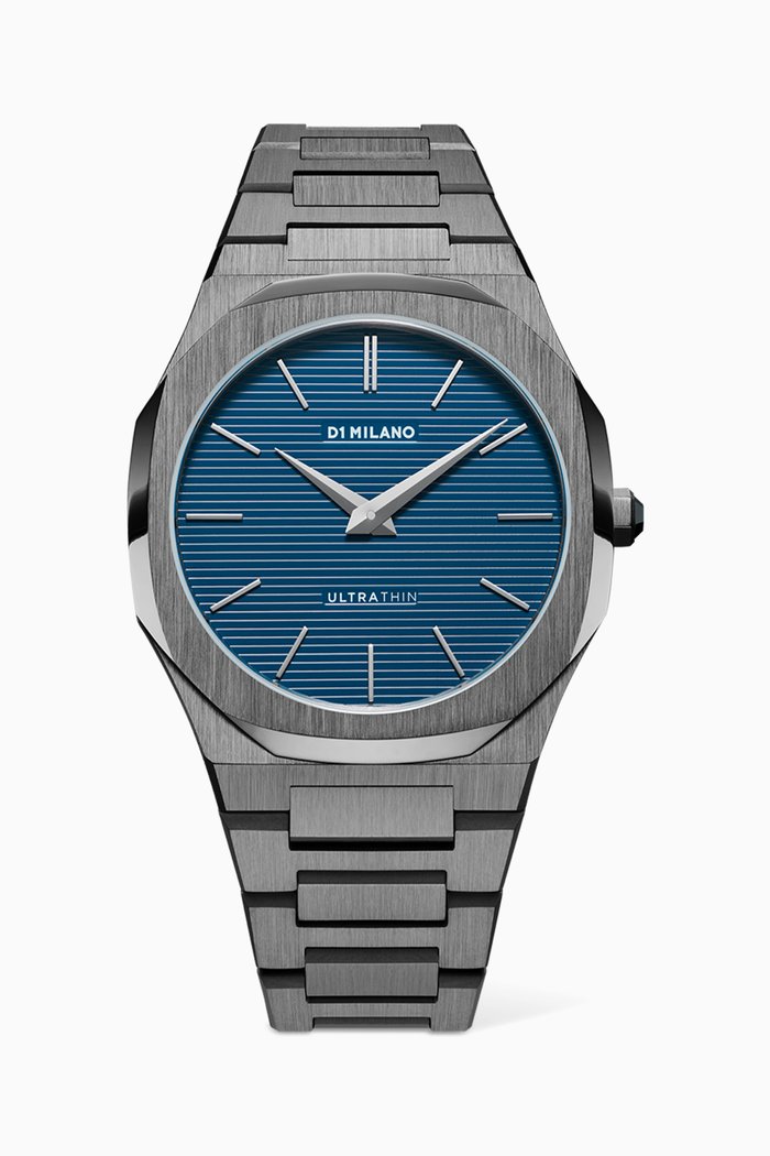 

Ultra Thin Bracelet Petrol Blue Watch, 40mm, Grey