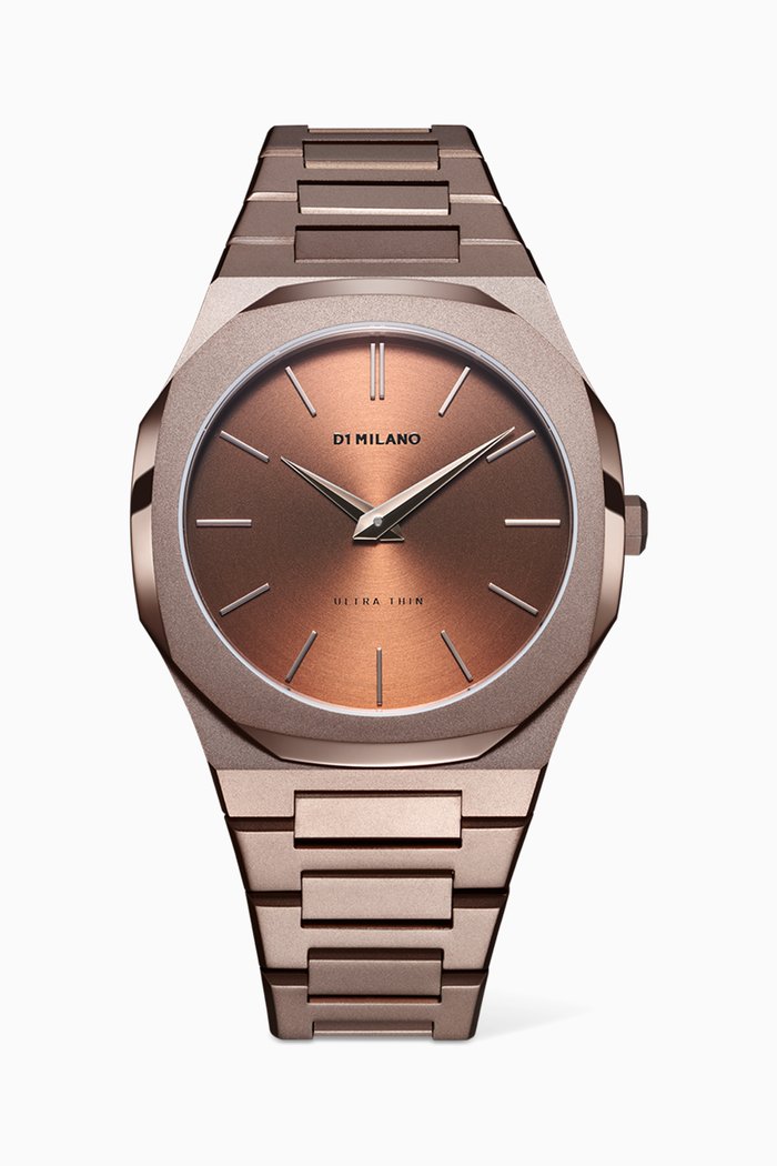 

Ultra Thin Bracelet Brown Watch, 40mm