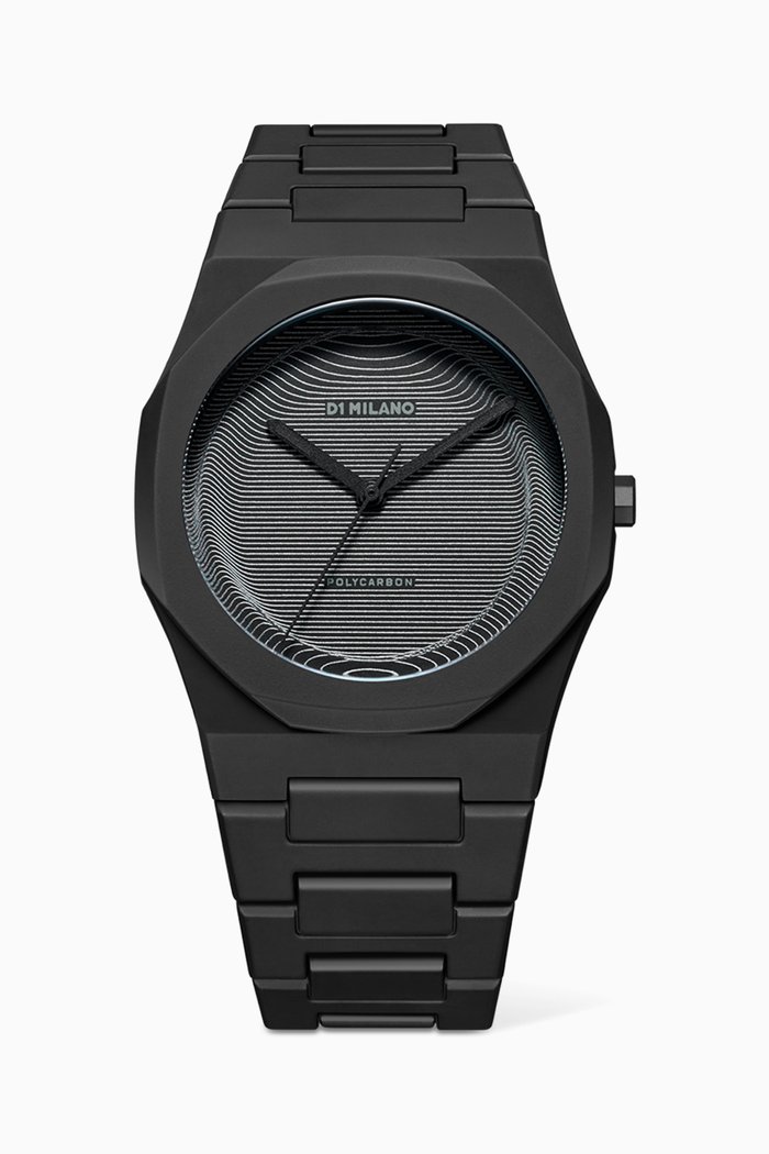 

Polycarbon 3D Grey Watch, 40.5mm, Black