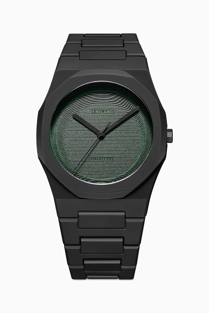 

Polycarbon 3D Green Watch, 40.5mm, Black