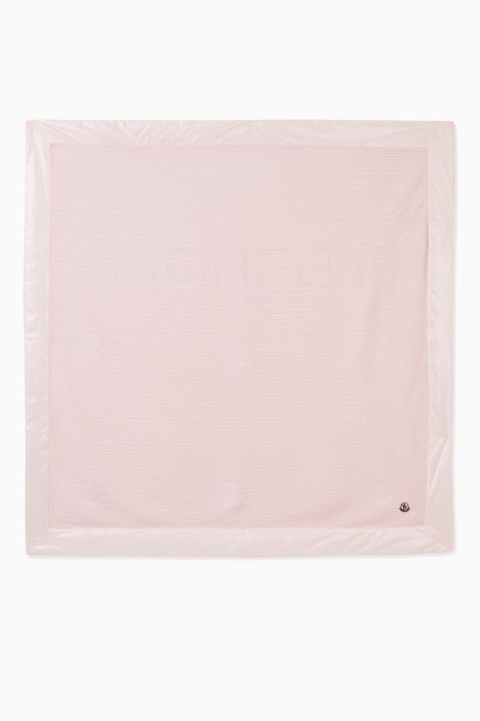 

Logo Detail Blanket in Knit, Pink