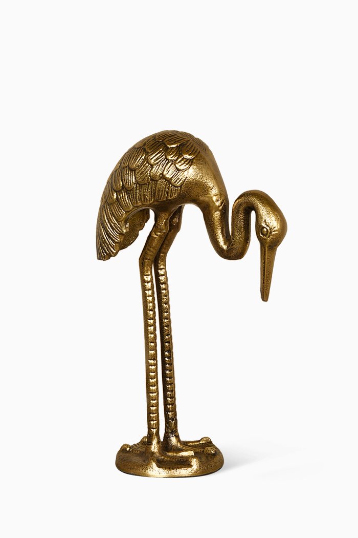 

Large Decorative Crane, Gold
