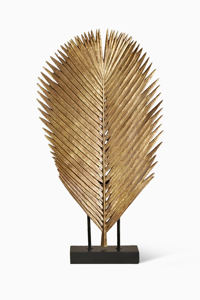 

Decorative Leaf on Stand, Gold