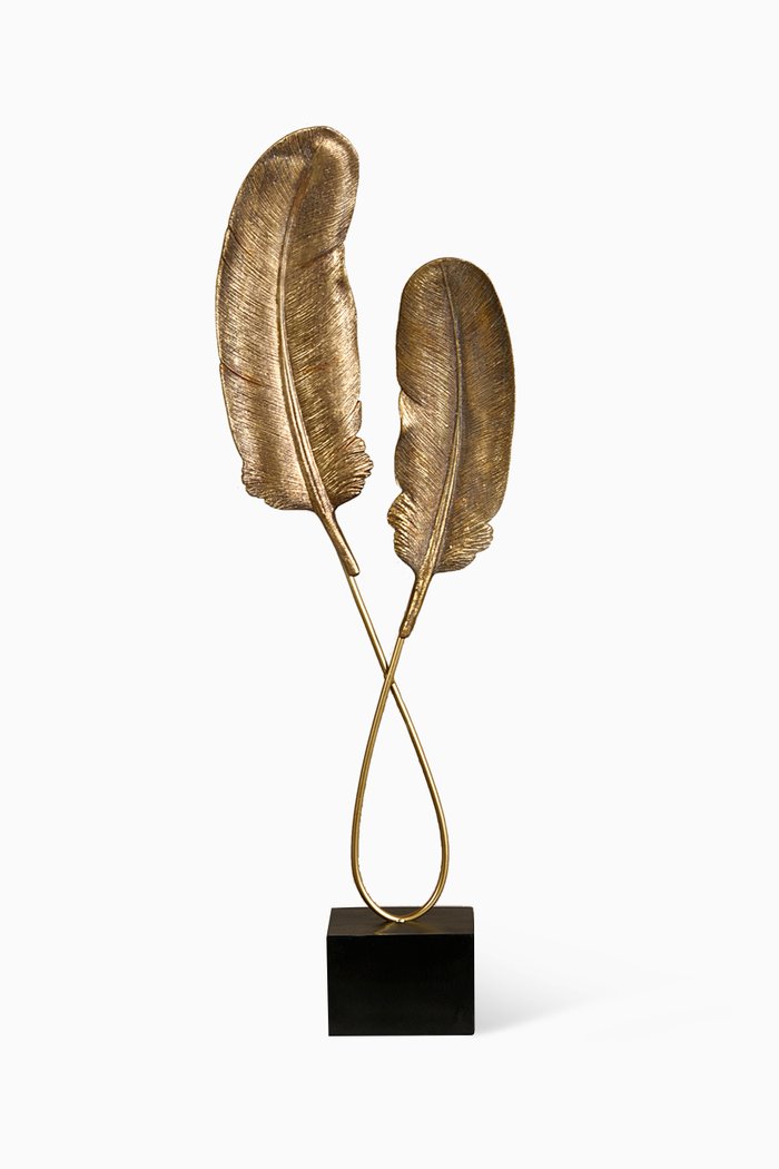 

Decorative Leaf on Stand, Gold