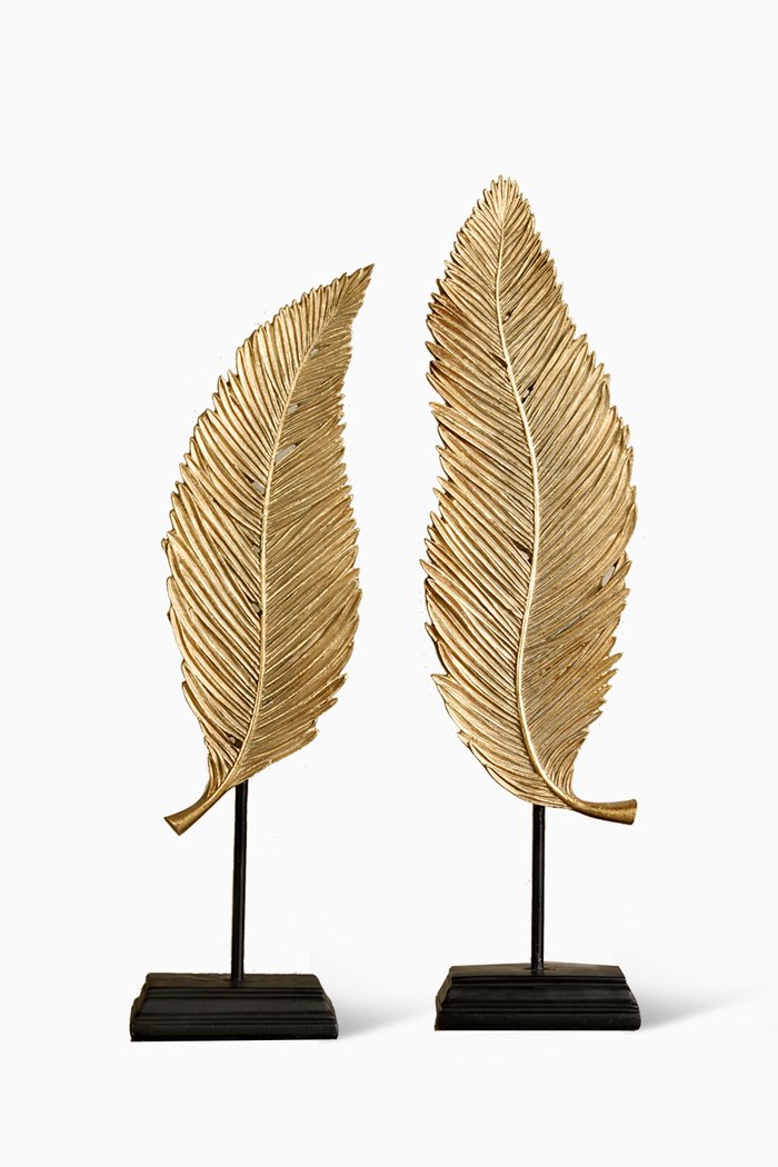 

Leaf Decoration on Stand Set, Gold