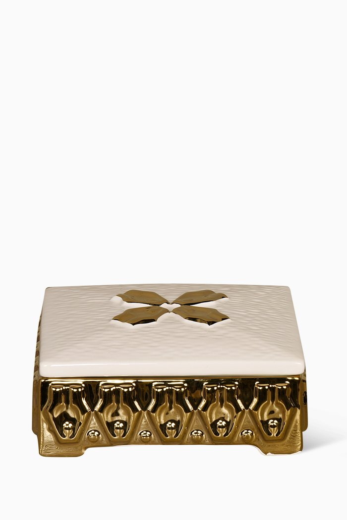 

Small Ceramic Jewellery Box, White