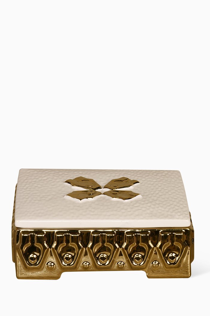 

Large Ceramic Jewelry Box, White