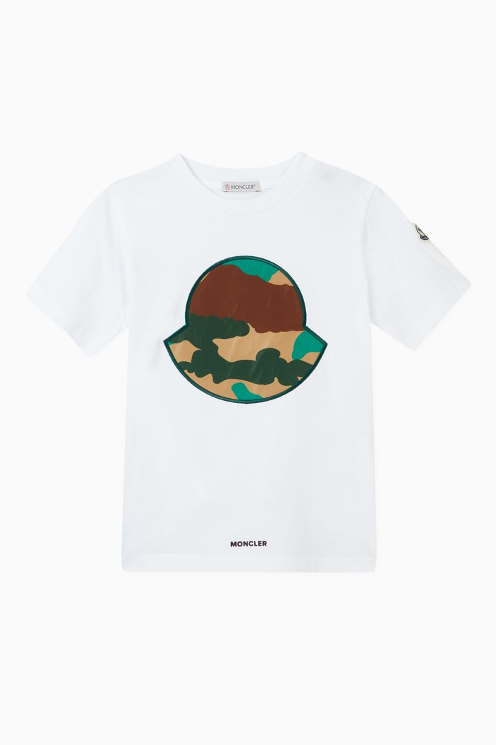 

Camo Graphic Jersey T-shirt in Cotton, White