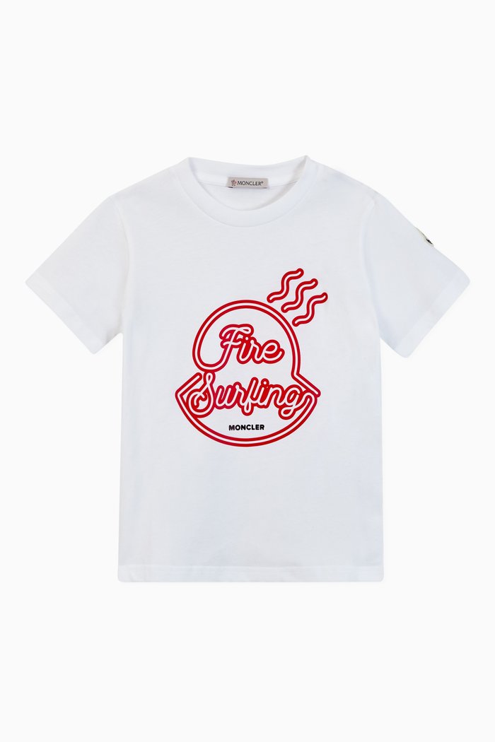 

Fire Surfing Graphic Cotton T-shirt, White