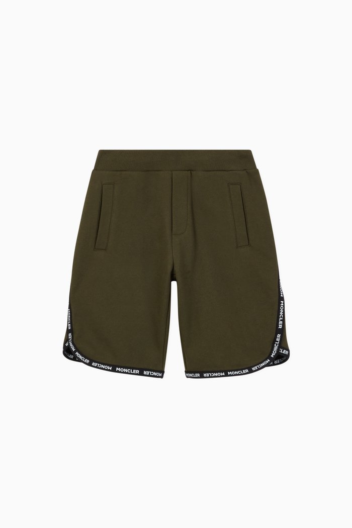

Logo Print Trims Shorts, Green
