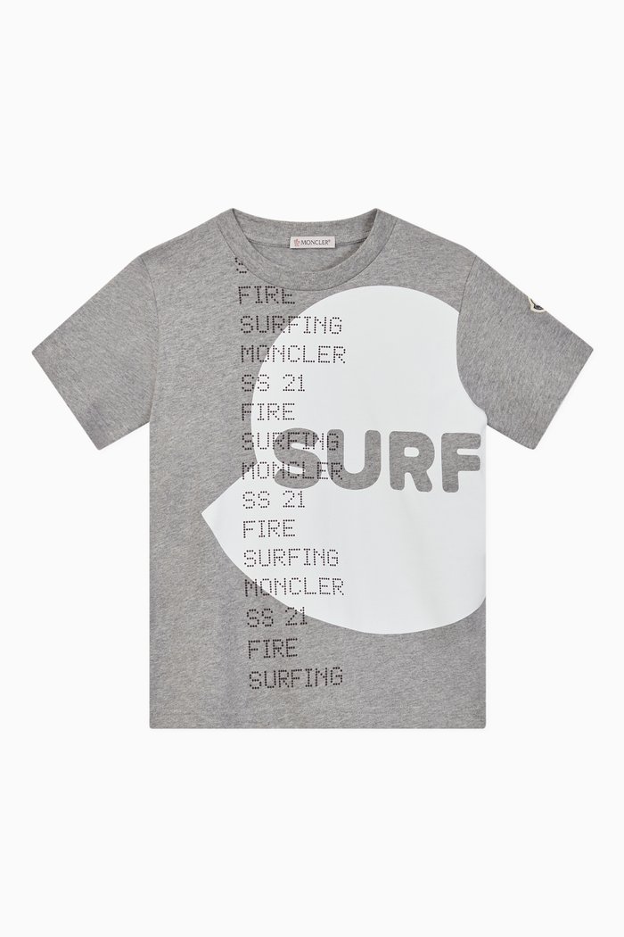 

Surf Graphic Cotton T-shirt, Grey