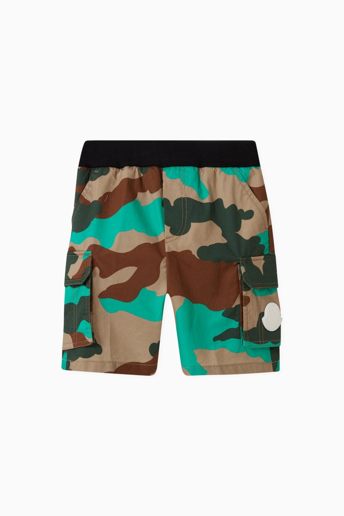 

Camo Print Shorts in Cotton, Multicolour