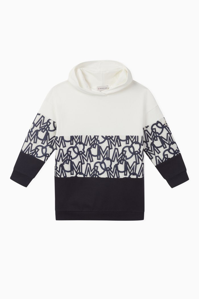 

Tricolour Hoodie in Cotton, Multicolour