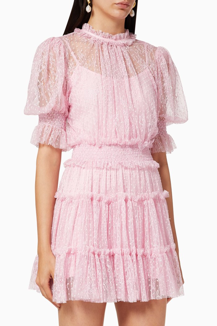

Ily Lace Mini Dress, Purple