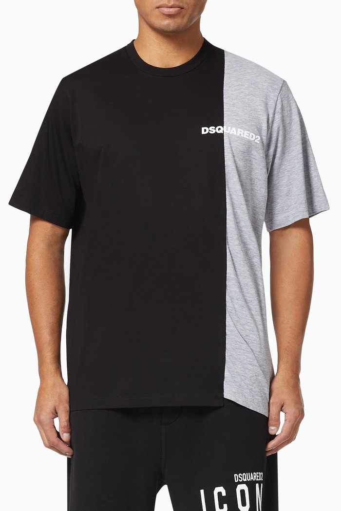 DSQ2 Bi-chrome T-shirt, Black