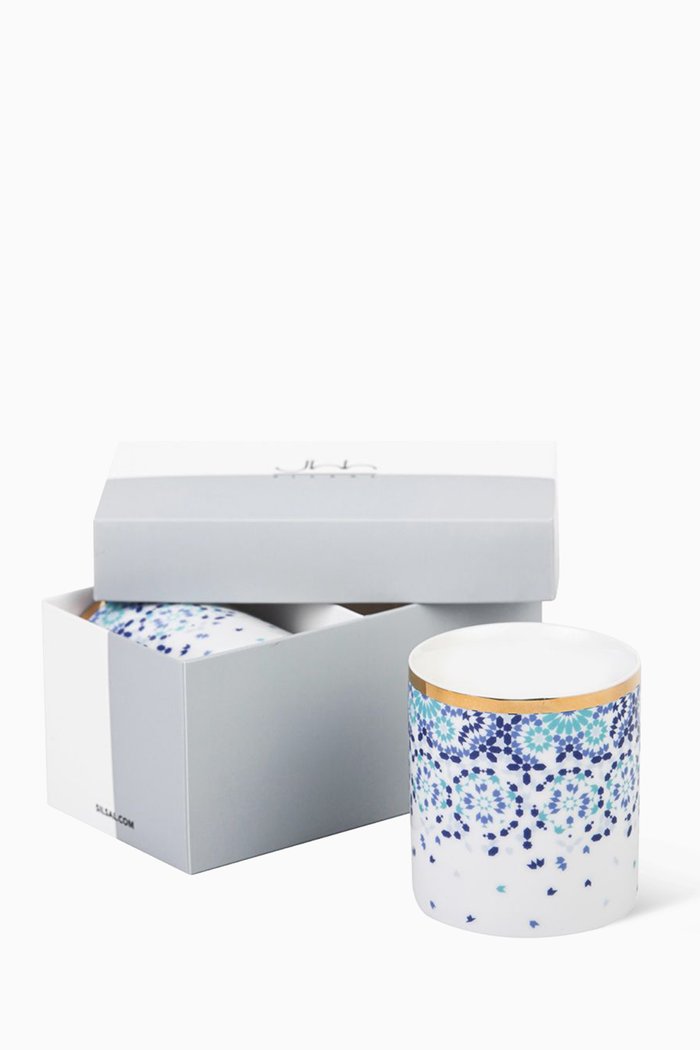 

Mirrors Green Tea Cups Gift Box, Set of Two, Blue