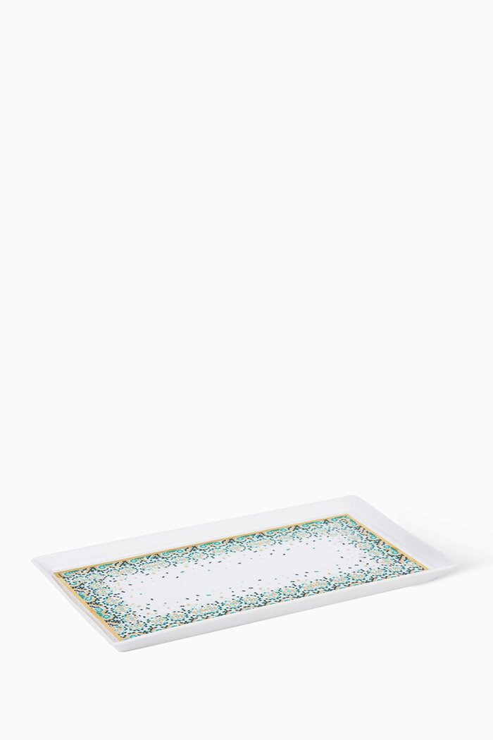 

Mirrors Large Rectangular Platter, Green