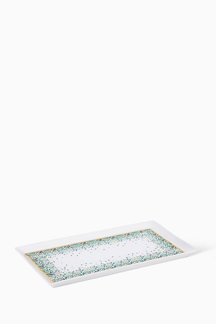 

Mirrors Rectangular Platter, White