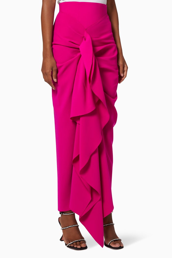 

Giana Ruffle Knot Skirt, Pink