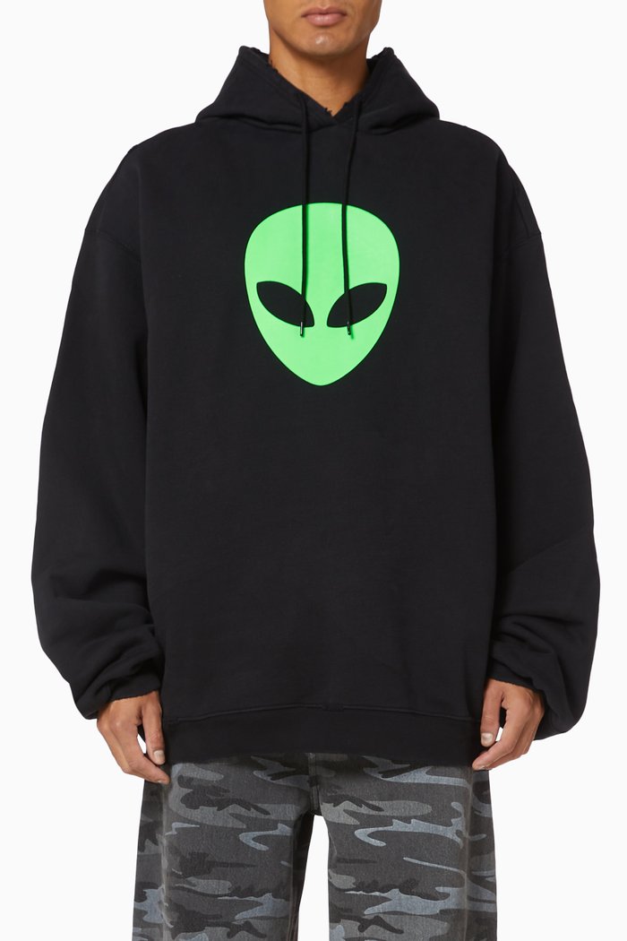 

Alien Sport Hoodie in Heavy Cotton, Black