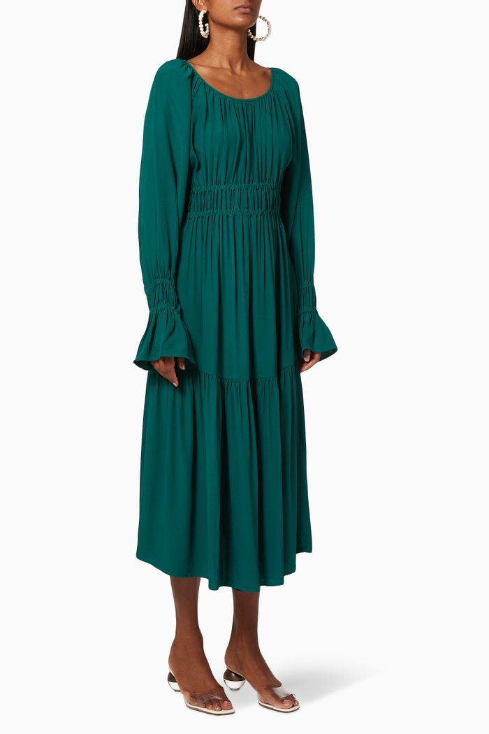 

Larissa Gathered Dress, Green