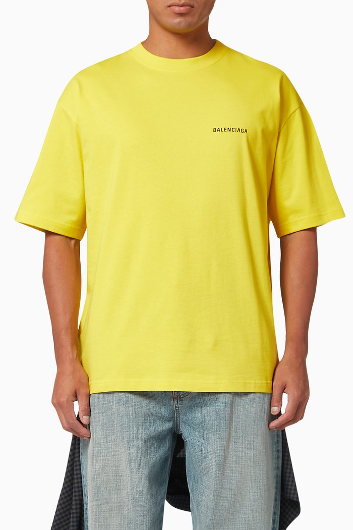

Logo Medium Fit T-shirt in Vintage Jersey, Yellow