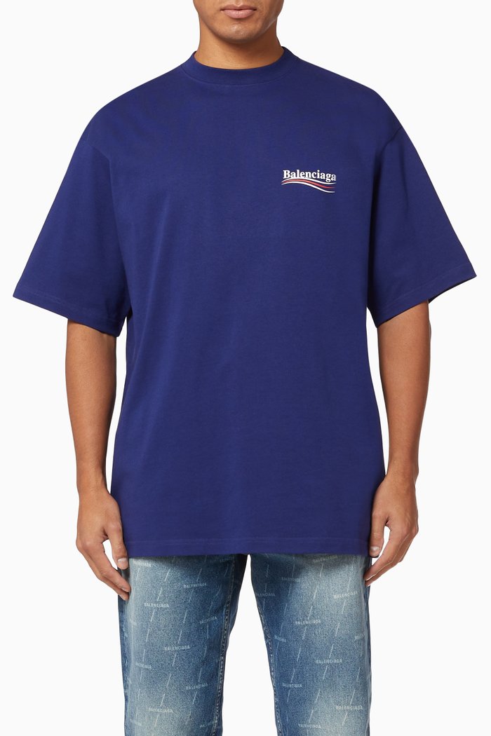 

Political Campaign Vintage Jersey T-shirt, Blue