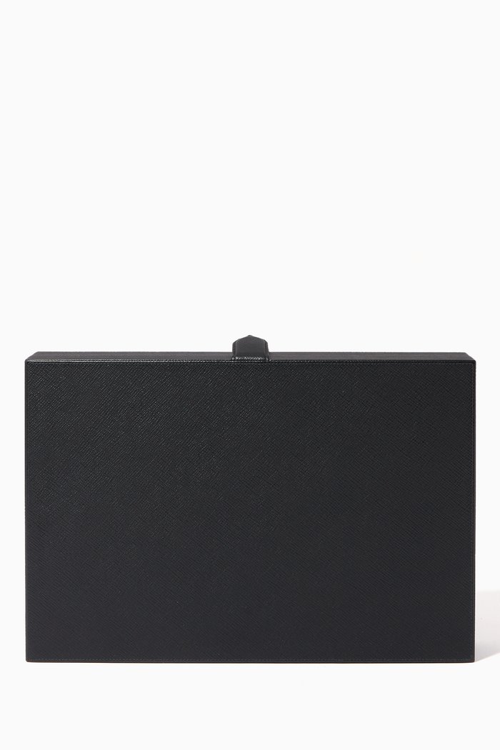 

Panama Backgammon Case in Crossgrain Leather, Black