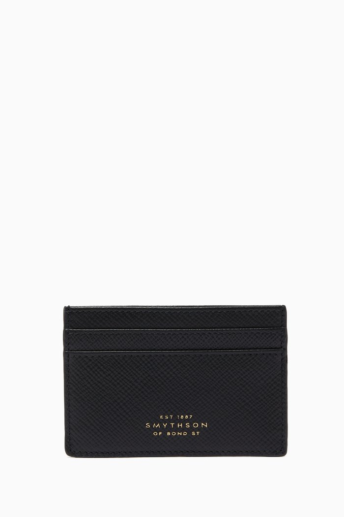 

Panama Card Holder in Crossgrain Leather, Black