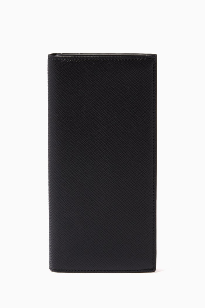 

Panama Coat Wallet in Crossgrain Leather, Black