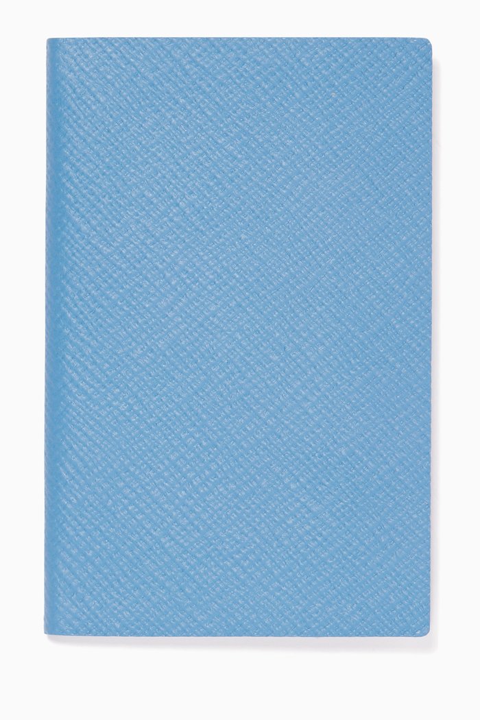 

Panama Wafer Notebook in Crossgrain Leather, Blue